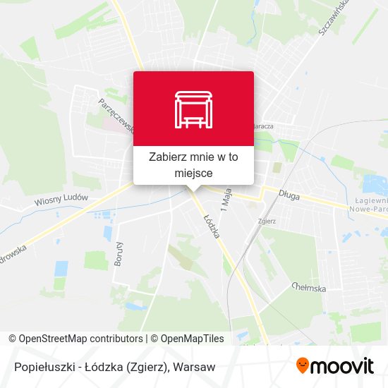 Mapa Popiełuszki - Łódzka (Zgierz)