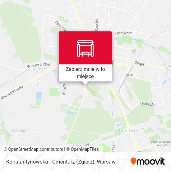 Mapa Konstantynowska - Cmentarz (Zgierz)