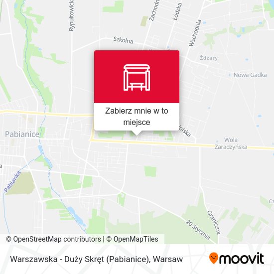 Mapa Warszawska - Duży Skręt (Pabianice)