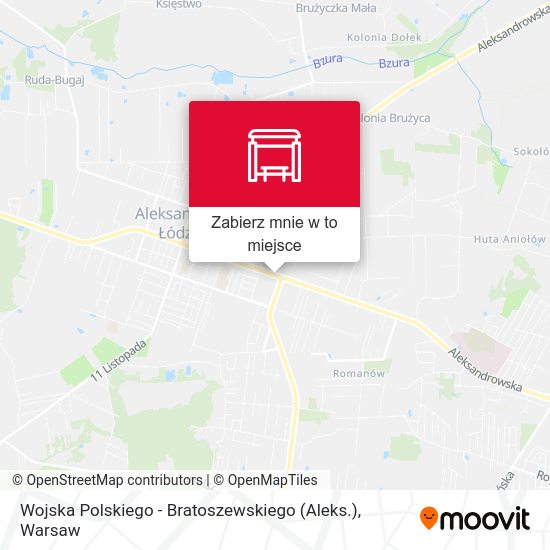 Mapa Wojska Polskiego - Bratoszewskiego (Aleks.)