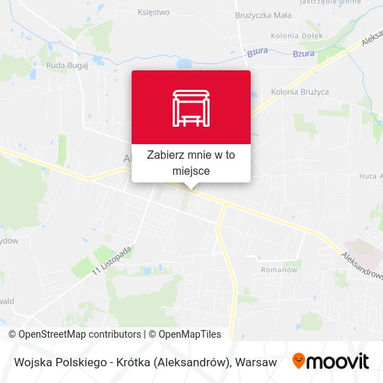 Mapa Wojska Polskiego - Krótka (Aleksandrów)