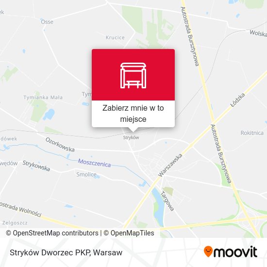 Mapa Stryków Dworzec PKP