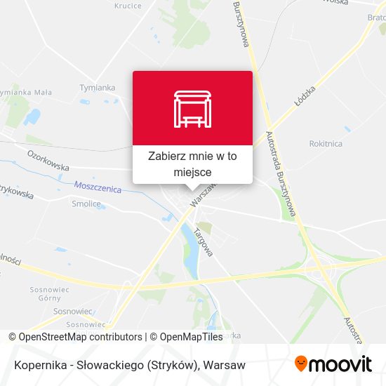 Mapa Kopernika - Słowackiego (Stryków)