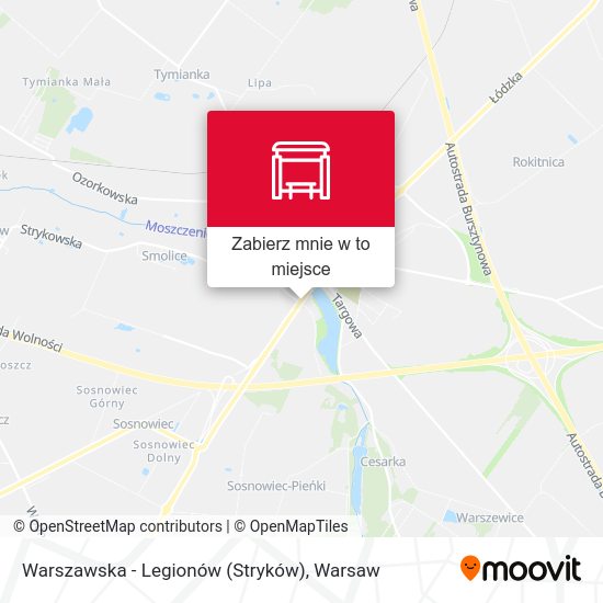 Mapa Warszawska - Legionów (Stryków)