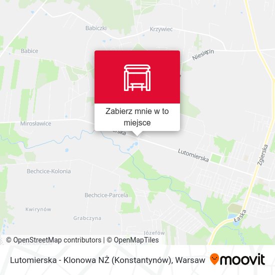 Mapa Lutomierska - Klonowa NŻ (Konstantynów)