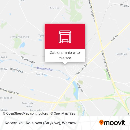 Mapa Kopernika - Kolejowa (Stryków)