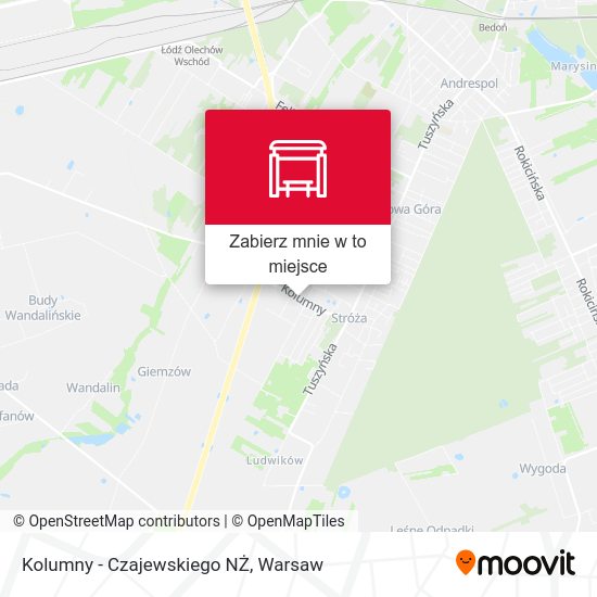 Mapa Kolumny - Czajewskiego NŻ