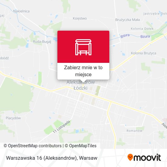 Mapa Warszawska 16 (Aleksandrów)