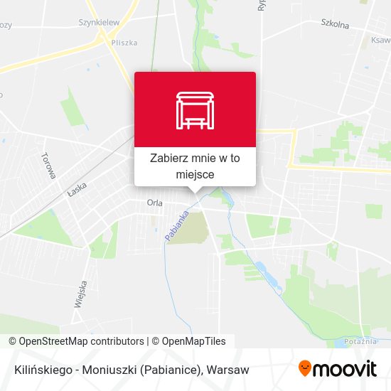 Mapa Kilińskiego - Moniuszki (Pabianice)