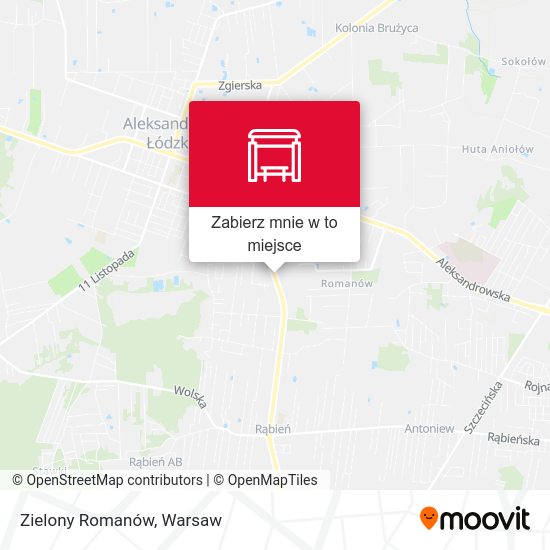 Mapa Zielony Romanów