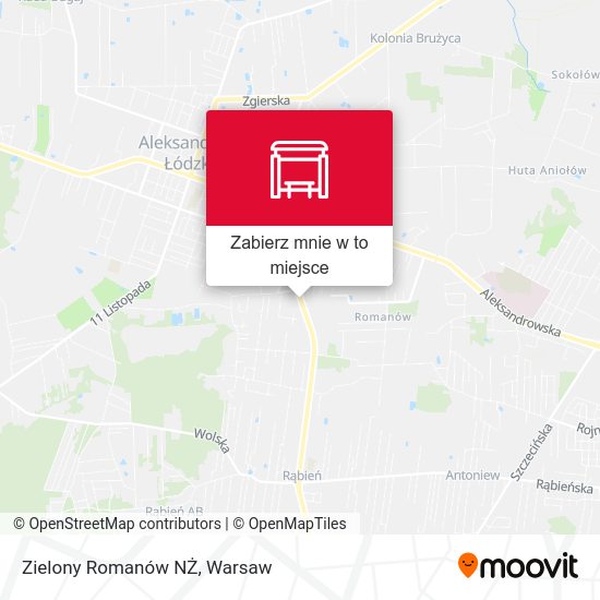 Mapa Zielony Romanów NŻ