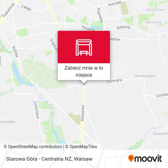 Mapa Starowa Góra - Centralna NŻ