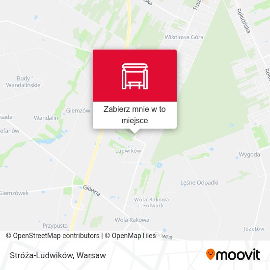 Mapa Stróża-Ludwików