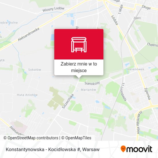 Mapa Konstantynowska - Kocidłowska #