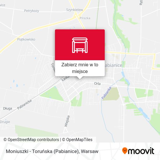 Mapa Moniuszki - Toruńska (Pabianice)