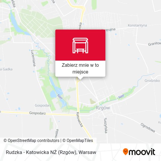 Mapa Rudzka - Katowicka NŻ (Rzgów)