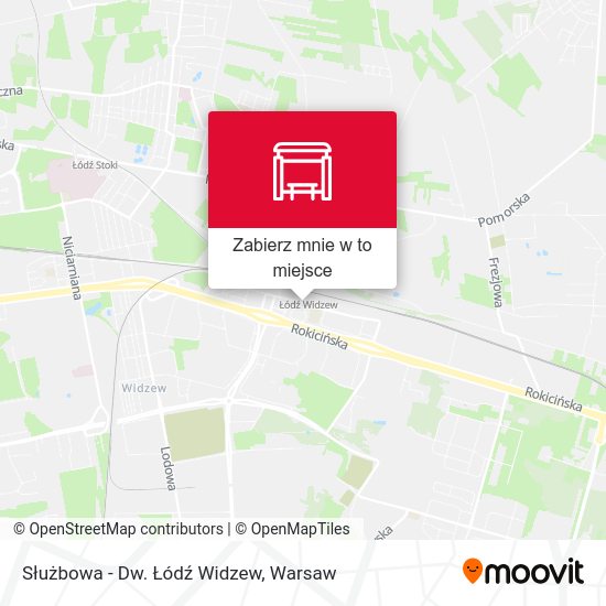 Mapa Służbowa - Dw. Łódź Widzew