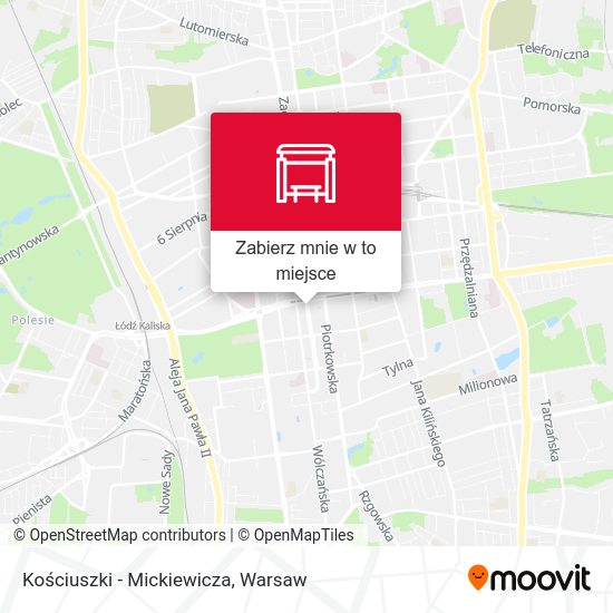 Mapa Kościuszki - Mickiewicza