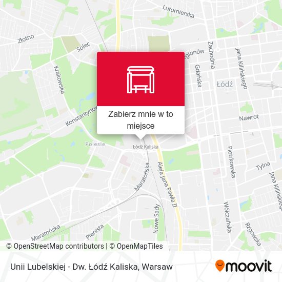 Mapa Unii Lubelskiej - Dw. Łódź Kaliska