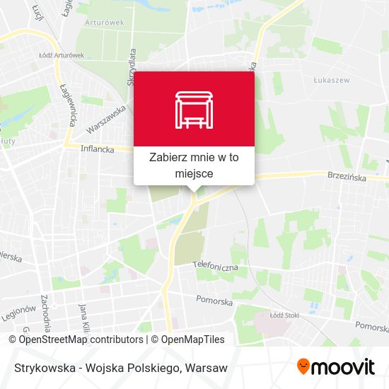 Mapa Strykowska - Wojska Polskiego