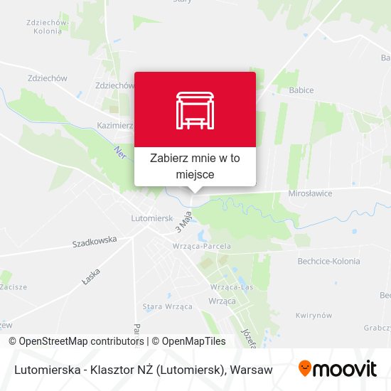 Mapa Lutomierska - Klasztor NŻ