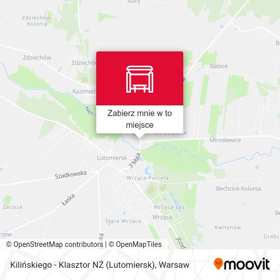 Mapa Kilińskiego - Klasztor NŻ (Lutomiersk)