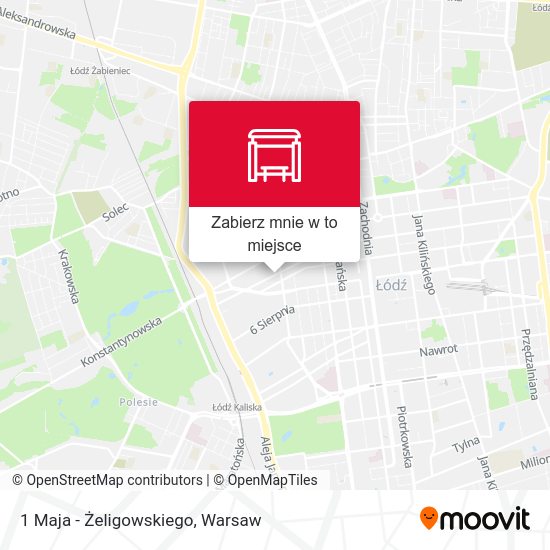 Mapa 1 Maja - Żeligowskiego