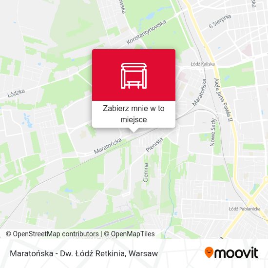 Mapa Maratońska - Dw. Łódź Retkinia