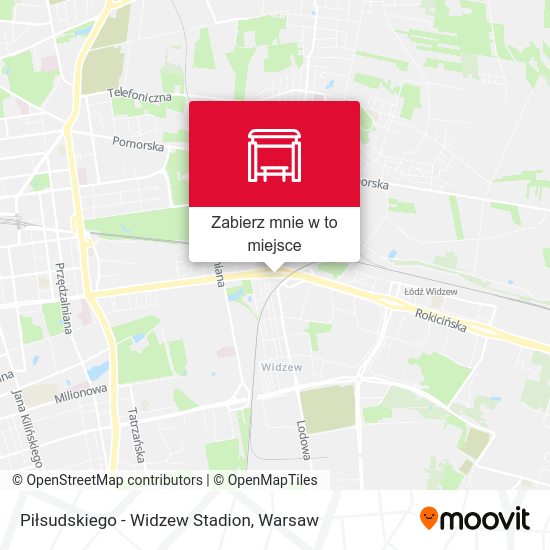 Mapa Piłsudskiego - Widzew Stadion