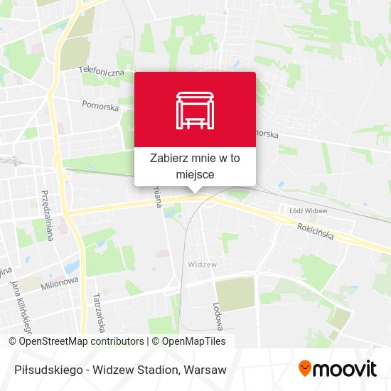 Mapa Piłsudskiego - Widzew Stadion