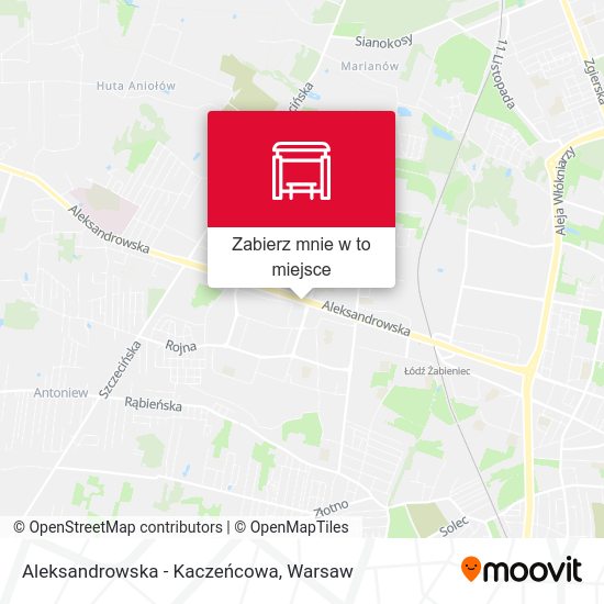 Mapa Aleksandrowska - Kaczeńcowa