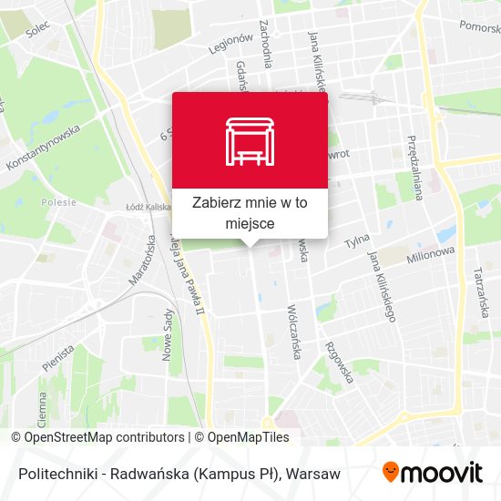 Mapa Politechniki - Radwańska (Kampus Pł)