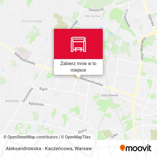 Mapa Aleksandrowska - Kaczeńcowa