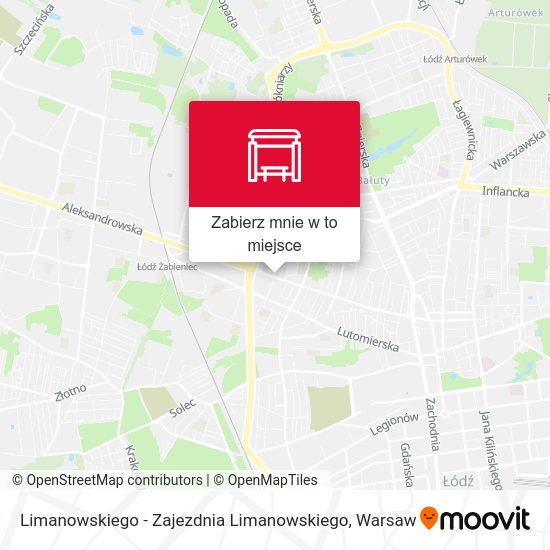 Mapa Limanowskiego - Zajezdnia Limanowskiego