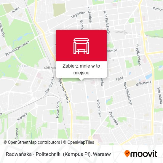 Mapa Radwańska - Politechniki (Kampus Pł)