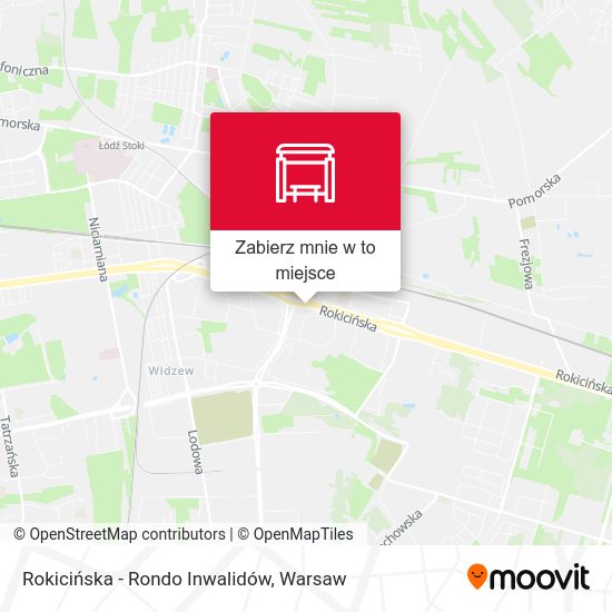 Mapa Rokicińska - Rondo Inwalidów