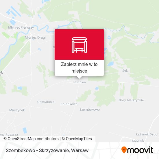 Mapa Szembekowo - Skrzyżowanie