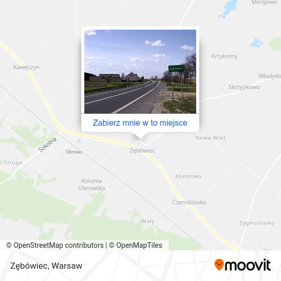 Mapa Zębówiec