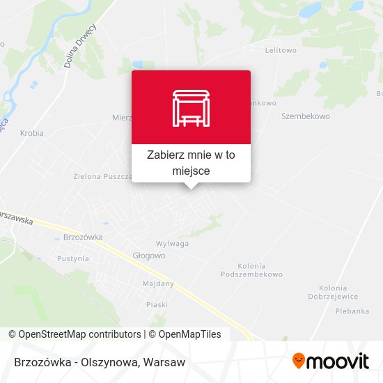 Mapa Brzozówka - Olszynowa