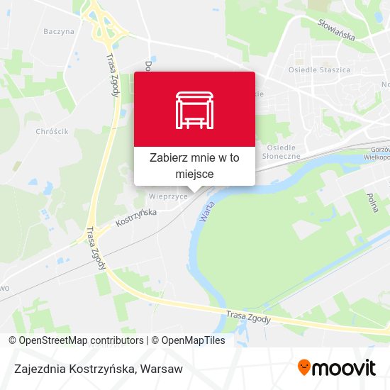 Mapa Zajezdnia Kostrzyńska