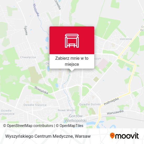 Mapa Wyszyńskiego Centrum Medyczne