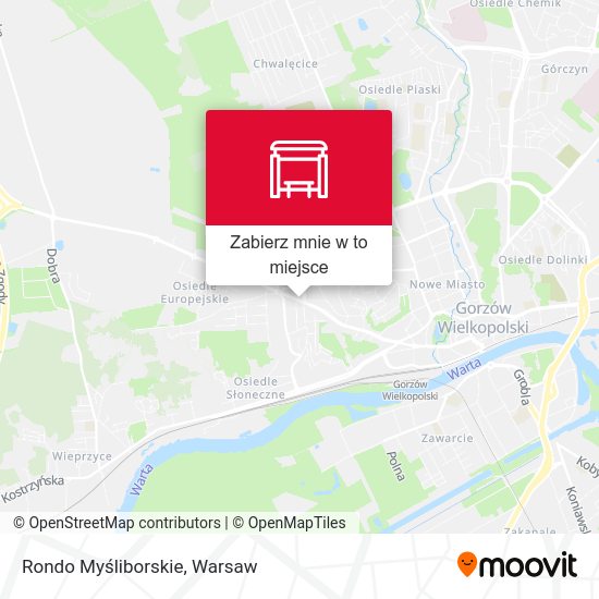 Mapa Rondo Myśliborskie