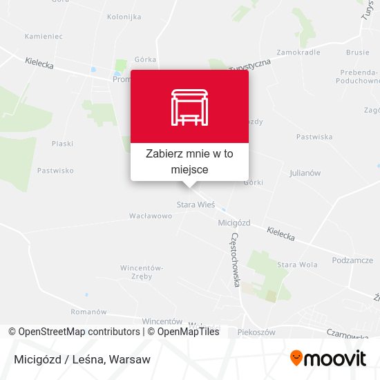 Mapa Micigózd / Leśna