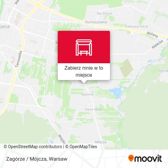 Mapa Zagórze / Mójcza