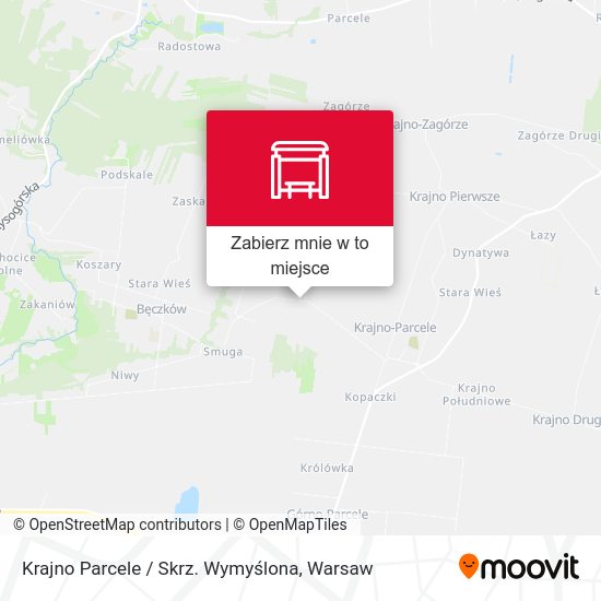 Mapa Krajno Parcele / Skrz. Wymyślona