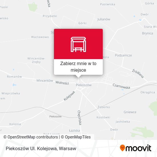 Mapa Piekoszów Ul. Kolejowa