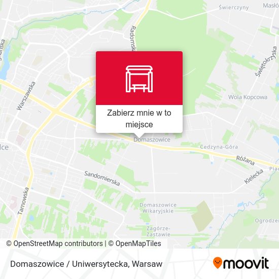 Mapa Domaszowice / Uniwersytecka