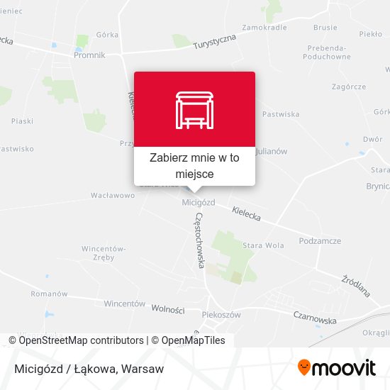 Mapa Micigózd / Łąkowa