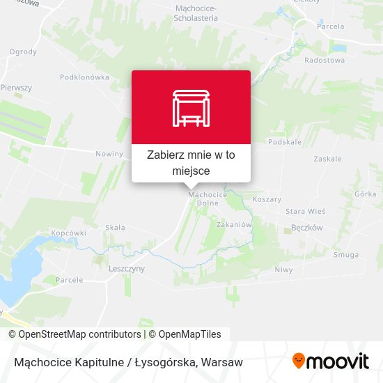 Mapa Mąchocice Kapitulne / Łysogórska