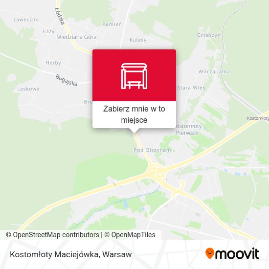 Mapa Kostomłoty Maciejówka